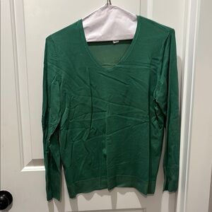 Chico's Green V-Neck Sweater